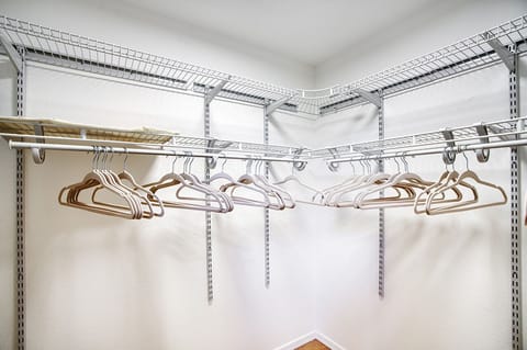 Plenty of closet space for all your clothing needs