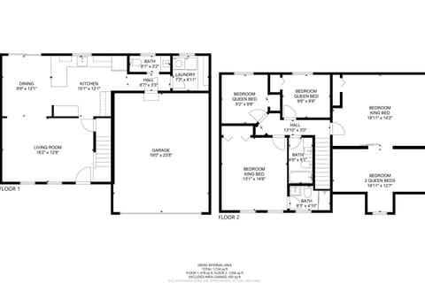 A detailed floor plan of Kef House.