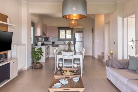 Flat-screen TV, DVD player