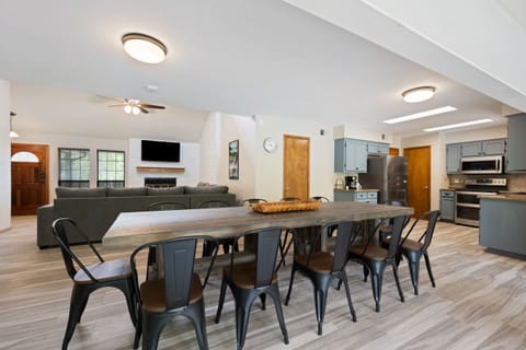 Family dinners on big dining room