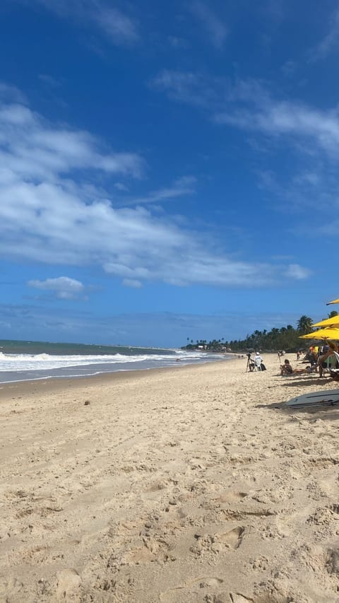 On the beach, white sand