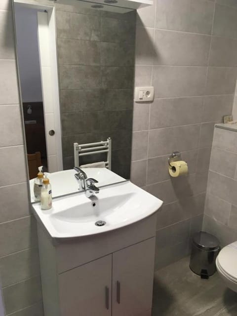 Room (Guesthouse Family Bosnic - Duplex Fam) | Bathroom | Shower, rainfall showerhead, hair dryer, towels