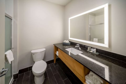 Room, 1 King Bed, Non Smoking | Bathroom | Combined shower/tub, free toiletries, hair dryer, towels