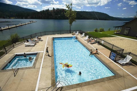 Lake Club Fitness Center Outdoor Heated Pool and Hot Tub.