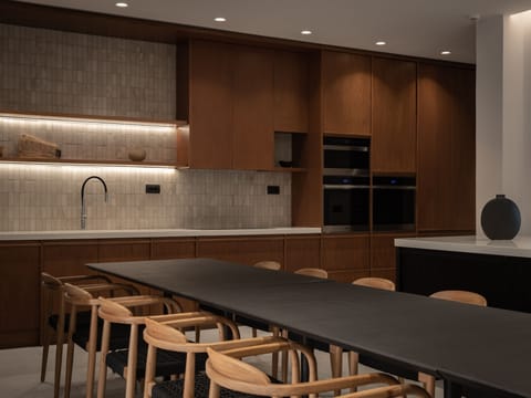 A fully equipped kitchen for culinary creations.