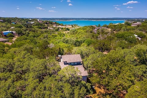 Aerial view of the house.
