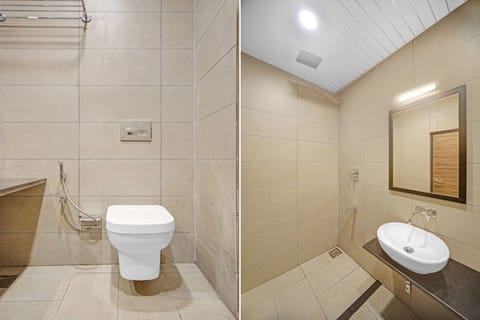 Deluxe Double Room | Bathroom | Shower, rainfall showerhead, free toiletries, hair dryer