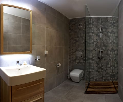 Executive Twin Room | Bathroom | Shower, towels