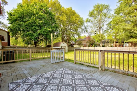 Patio now has a barbecue grill and furniture