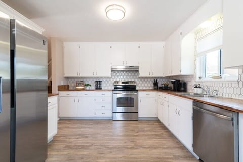 Dance in the spacious kitchen while whipping up your favorite meal. Everything is fully equipped for your needs!