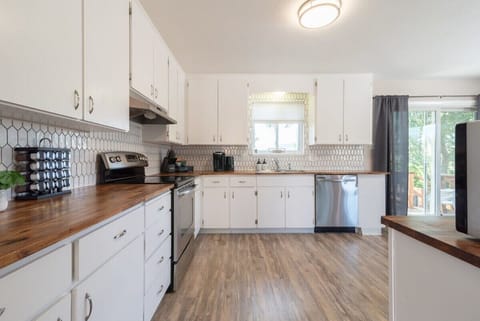 Dance in the spacious kitchen while whipping up your favorite meal. Everything is fully equipped for your needs!