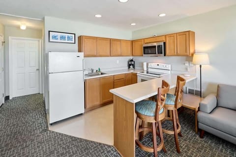 The full kitchen comes stocked with all your cooking essentials