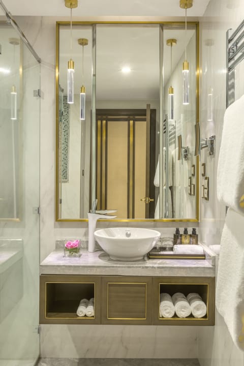 Senior Suite | Bathroom | Shower, rainfall showerhead, free toiletries, hair dryer