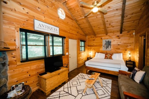 Superior Cabin, Multiple Beds, Pool View, Mountainside (Pet Friendly) | Living area | 40-inch flat-screen TV with satellite channels, TV