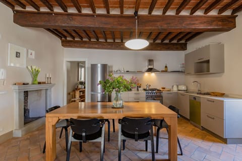 Dining room and kitchen