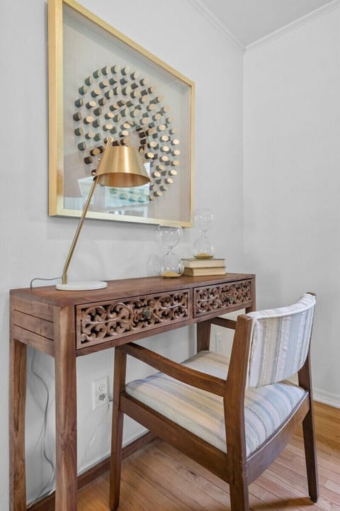 Our desk area is the perfect spot to catch up on a few emails.