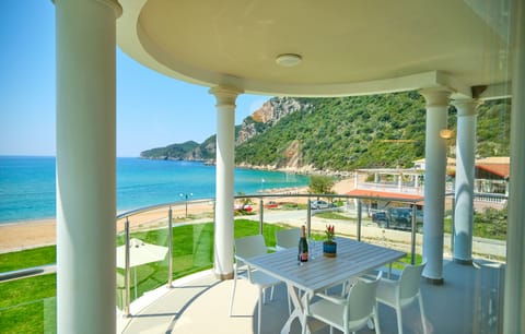 Armikes Beachfront Suite 4 Afionas Corfu View By The Balcony