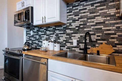 Our kitchen comes fully loaded.
Please feel free to request items to help enjoy your stay.