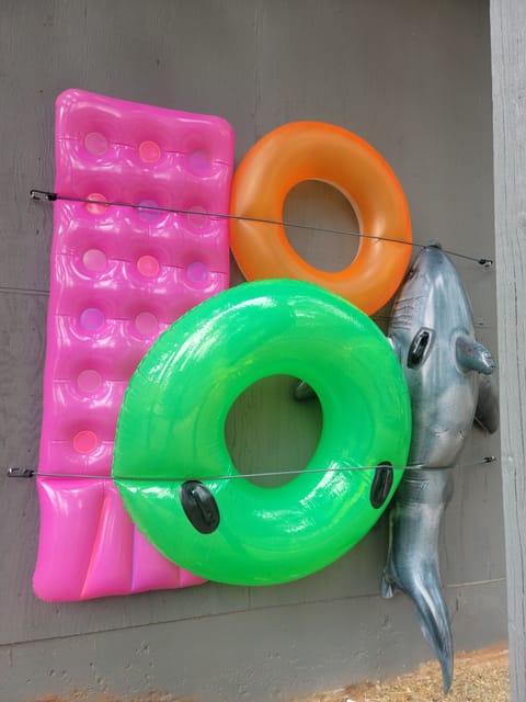 Ready for the Lakes with lots of fun water toys & lifejackets.