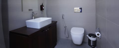 Shower, bidet, soap, shampoo