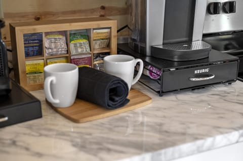 Coffee bar stocked and ready. Mornings here just hit better.