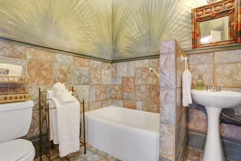 King Suite with Spa Bath | Bathroom | Designer toiletries, towels, soap, toilet paper