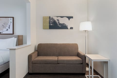 52-inch flat-screen TV with cable channels, TV