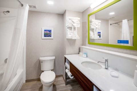 Room, 2 Queen Beds, Non Smoking, Refrigerator & Microwave | Bathroom | Free toiletries, hair dryer, towels