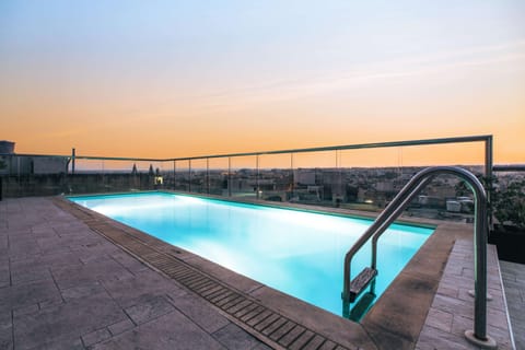 Indoor pool, outdoor pool, sun loungers