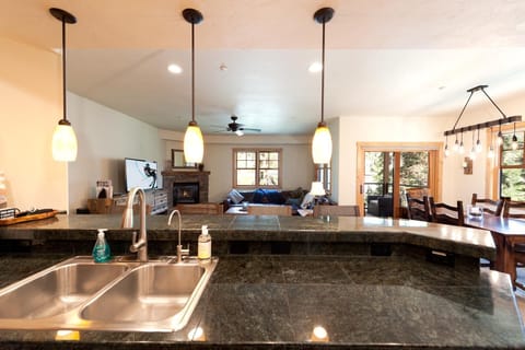 Kitchen overlook into the Main Living Space