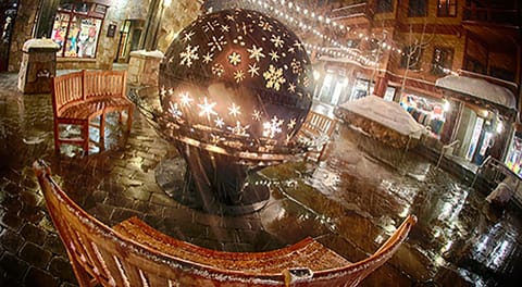 Fire Globe in front of Taylor's Crossing