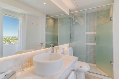 Double or Twin Room, Garden View | Bathroom | Combined shower/tub, free toiletries, hair dryer, towels