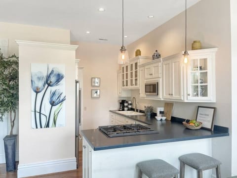 custom kitchen with modern apliances