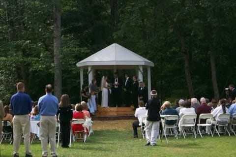 Outdoor wedding area