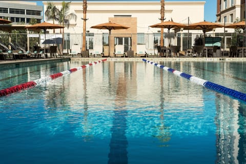 Outdoor pool, open 6 AM to 11 PM, free cabanas