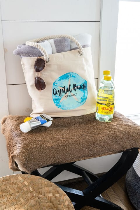 Complimentary Crystal Beach Getaway tote for all your beach needs during and after your stay