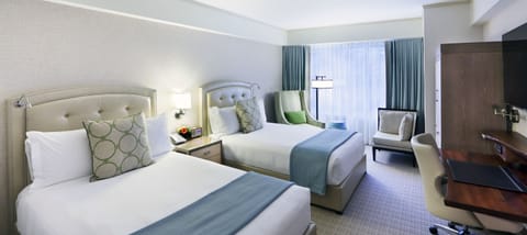 Premier Room, 2 Double Beds | Hypo-allergenic bedding, pillowtop beds, in-room safe, desk