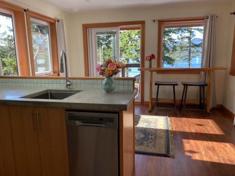 The kitchens view of the Sooke Basin