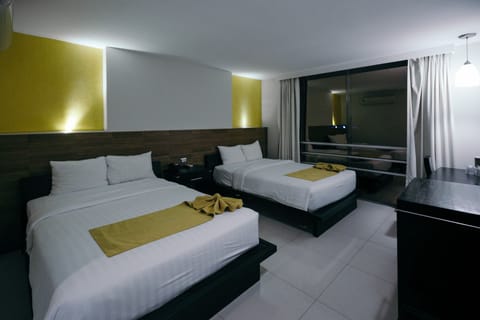 Deluxe Room, 2 Double Beds | Premium bedding, in-room safe, desk, soundproofing