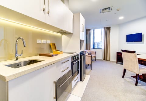 One-Bedroom Suite | Private kitchen | Fridge, microwave, electric kettle, toaster