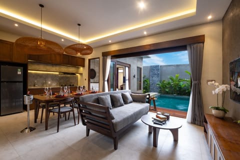 CLUSTER Three Bedroom Private Pool Villa | Private kitchen | Fridge, microwave, stovetop, cookware/dishes/utensils