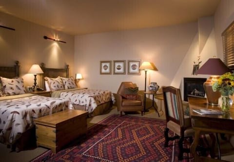 Standard Room, 2 Double Beds, Fireplace (Hacienda) | Egyptian cotton sheets, premium bedding, pillowtop beds, minibar