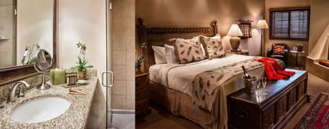 Standard Room, 1 King Bed, Fireplace (Hacienda) | Bathroom | Designer toiletries, hair dryer, bathrobes, slippers