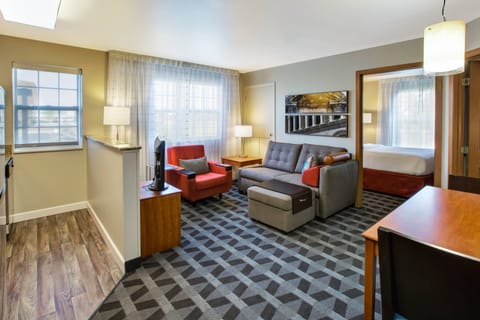 Suite, 2 Bedrooms (View) | Desk, blackout drapes, iron/ironing board, free cribs/infant beds