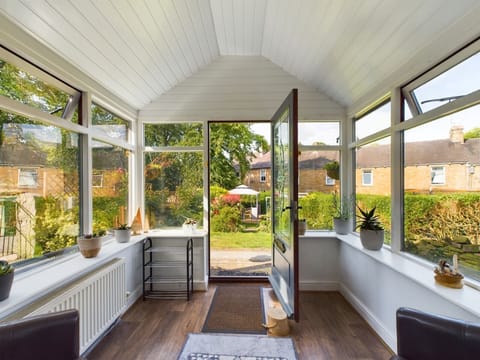 View from conservatory onto garden.