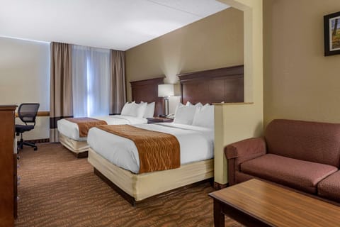 Suite, 2 Queen Beds, Non Smoking | In-room safe, desk, iron/ironing board, rollaway beds