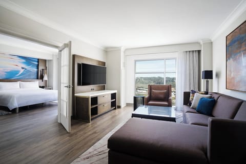 Executive Suite, 1 Bedroom | Living room | Smart TV, video-game console, pay movies