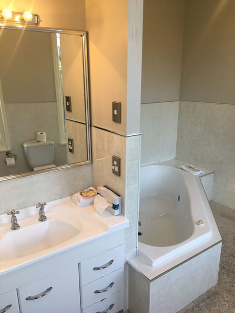 Suite | Bathroom | Hair dryer, towels