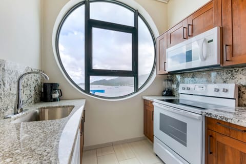 Studio, 1 King Bed, Ocean View | Private kitchen | Fridge, microwave, oven, stovetop