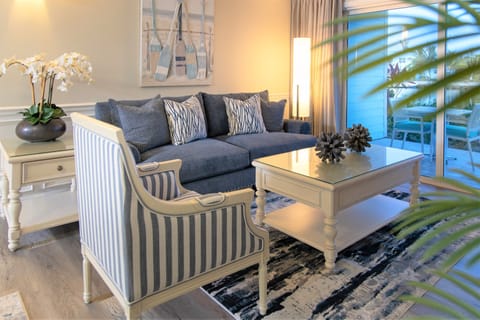 Executive Suite, 2 Bedrooms, Marina View | Living area | 42-inch Smart TV with cable channels, TV